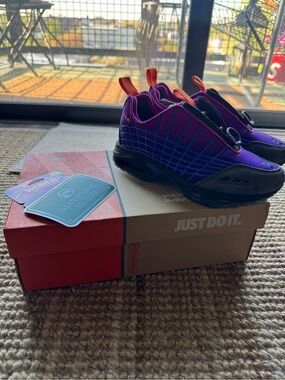 Nike air max kids of immigrants sneakers purple blue